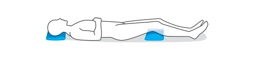 Sleeping position illustration to aid digestion. 